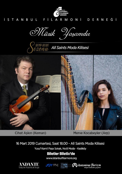 16 Mart 2019 Keman-Arp Resitali - Cihat Aşkın, Merve Kocabeyler
program kitapçığı