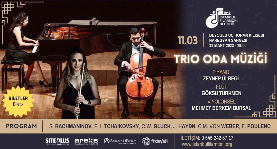 Trio Oda Müziği Konseri: Zeynep Ülbegi, Göksu Türkmen ve Mehmet Berkem Bursal, 11 Mart 2023